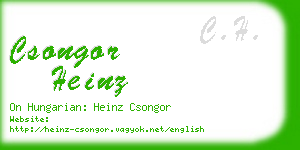 csongor heinz business card